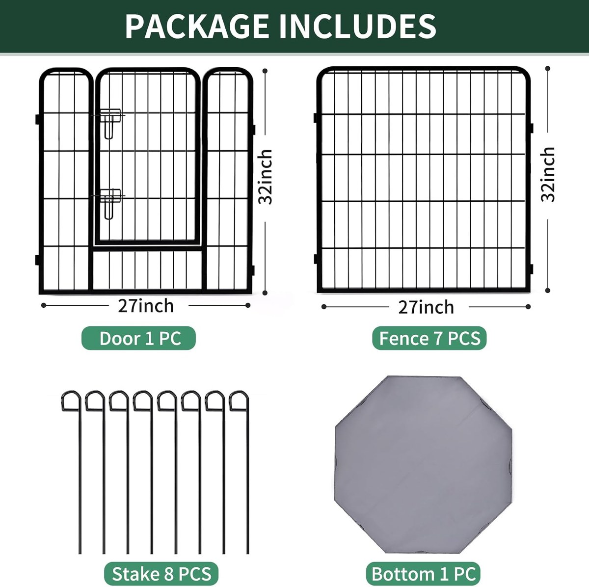 PETIME Heavy-Duty Octagon Playpen photo 4